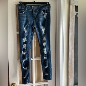size 9, jeans with holes, & great condition